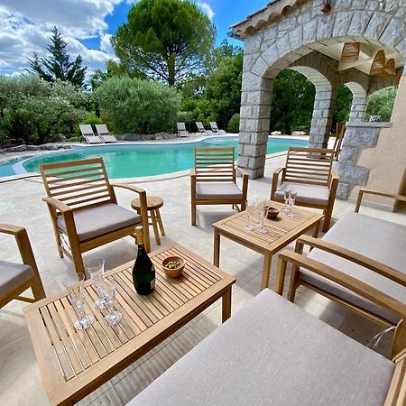 Maison Pour 12P, Piscine A Debordement Chauffee D'Avril A Octobre Inclus Ruoms Zewnętrze zdjęcie